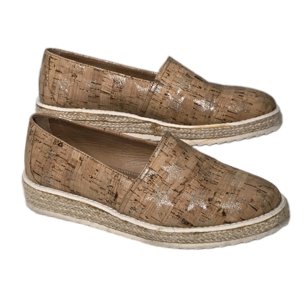 Trask Womens Espadrilles Loafers Cork Star Sparkle Size 6.5 M